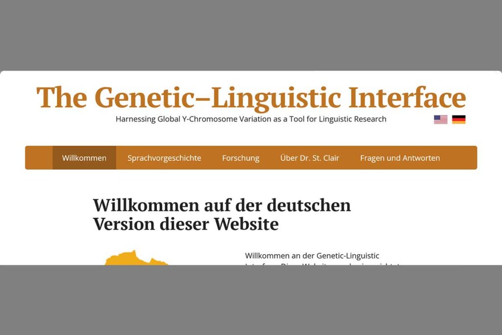 Genetic Linguistic Interface German Welcome Page cropped