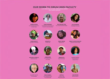 Born To Drum 2025 Faculty, partial list