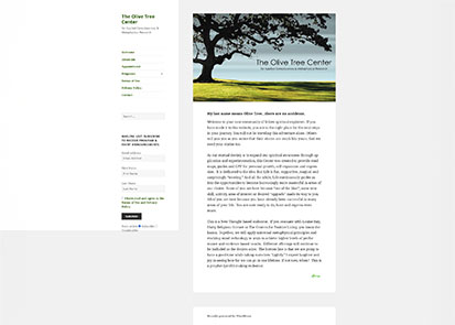 Olive Tree Center for Applied Consciousness Front Page